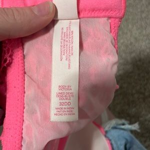 Long line hot pink bra VS